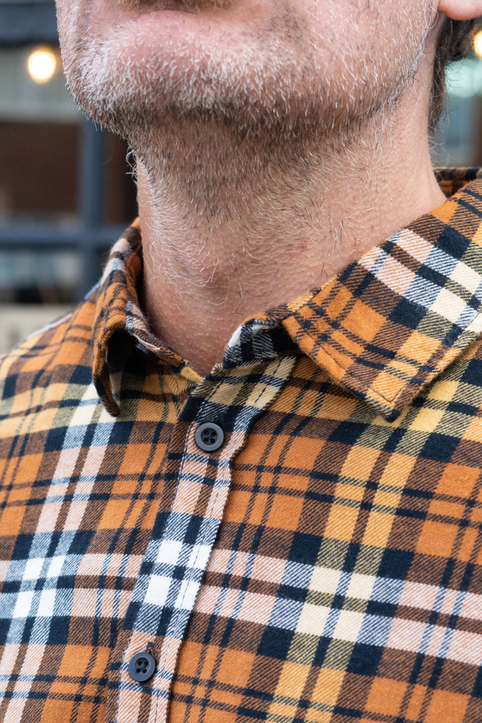 Blend Glazed Ginger Check Shirt