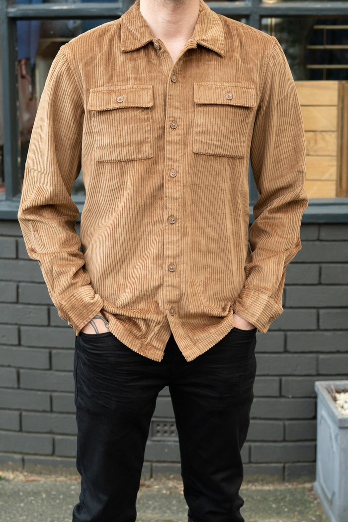 Blend Brown Cord Overshirt