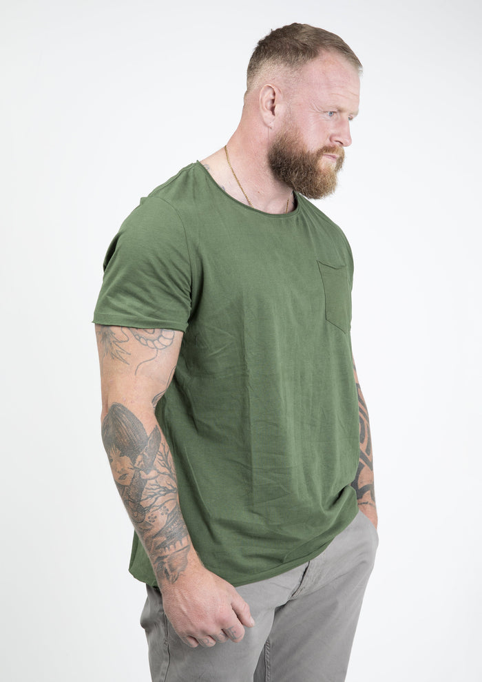 Blend Forest Green Crew Neck Cotton T-Shirt