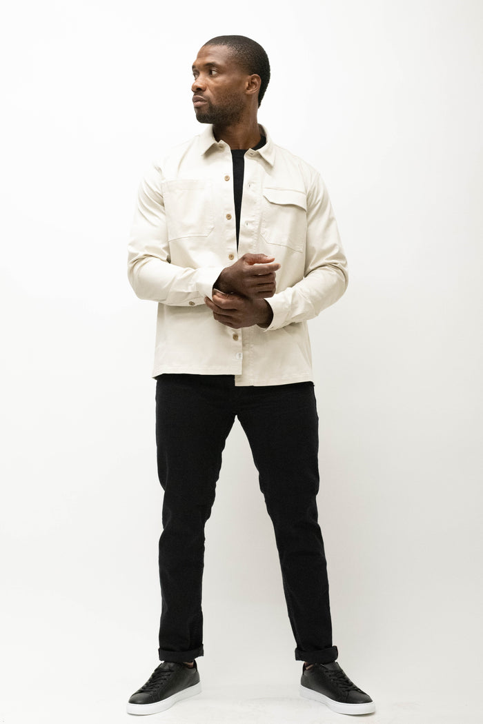 Casual Friday August Lyocell Light Sand Overshirt