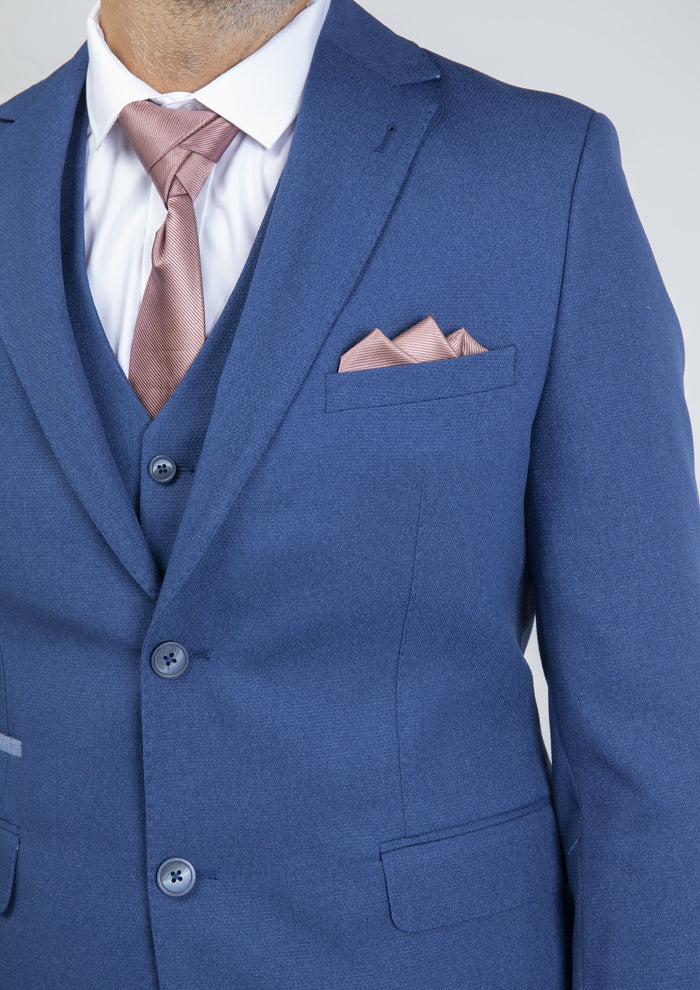Fratelli Blue With Contrast Detail Blazer