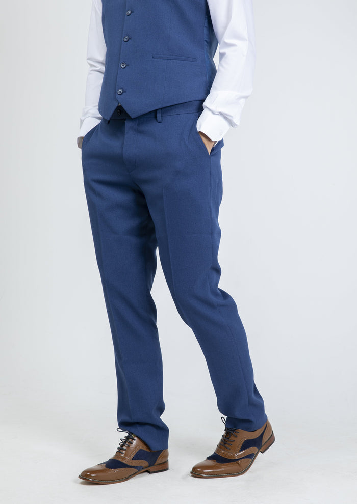 Fratelli Blue With Contrast Detail Trousers