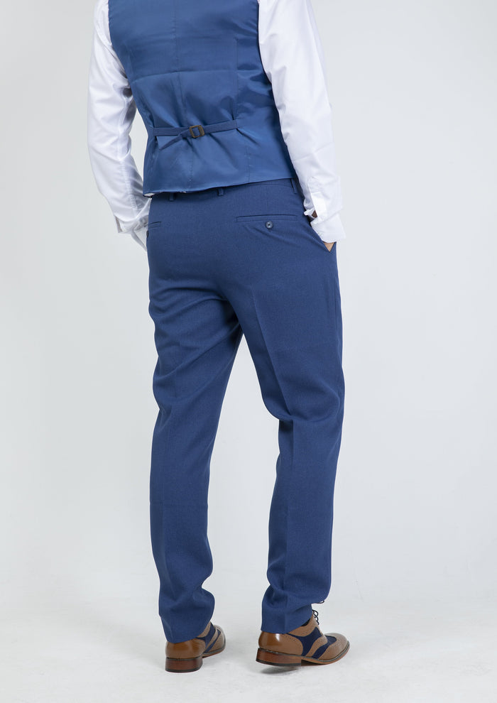 Fratelli Blue With Contrast Detail Trousers