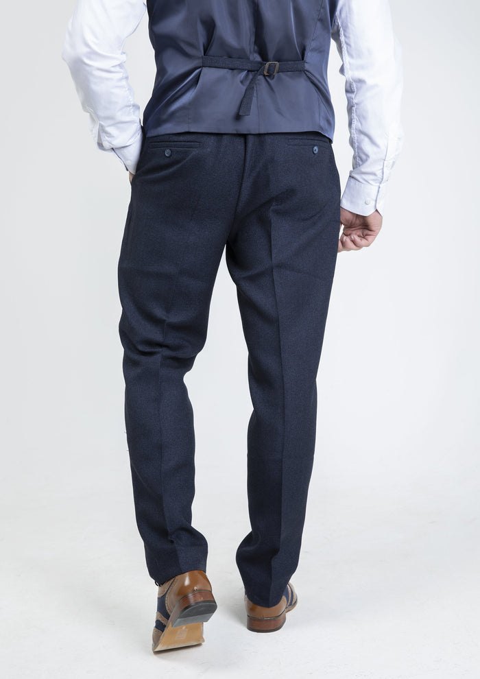 Fratelli Navy With Contrast Detail Trousers