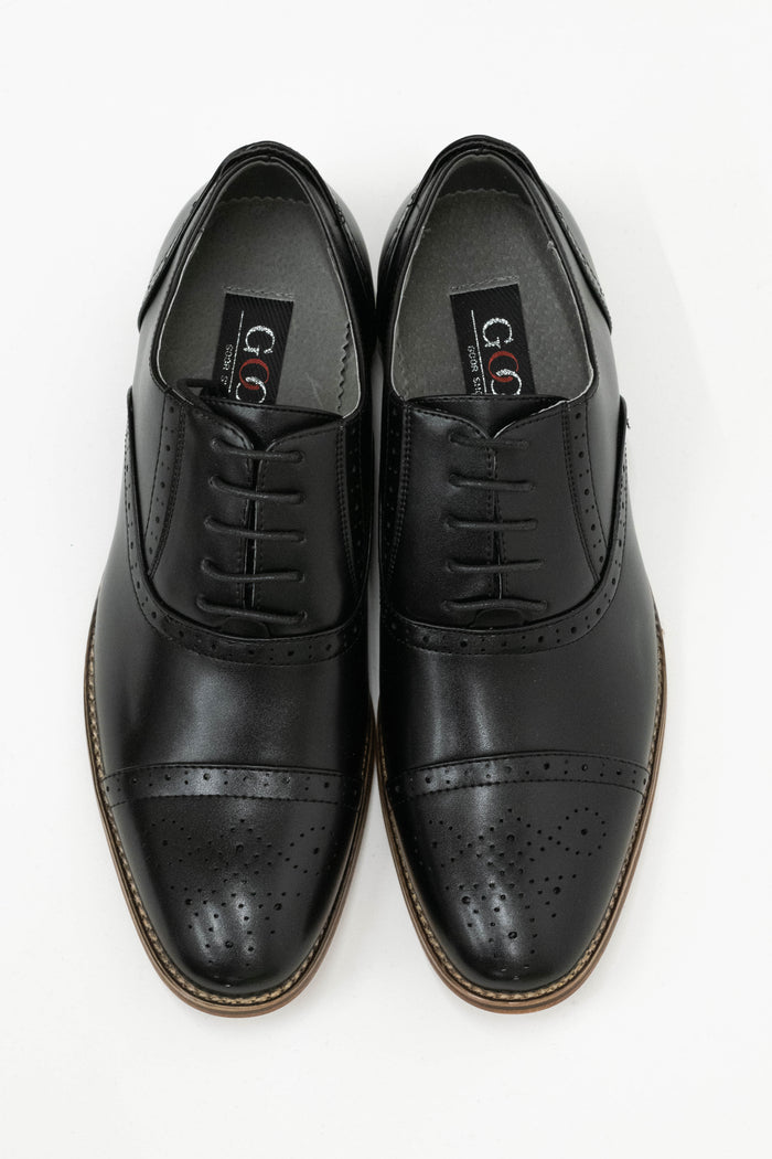 Goor Black Toe Cap Oxford Shoes