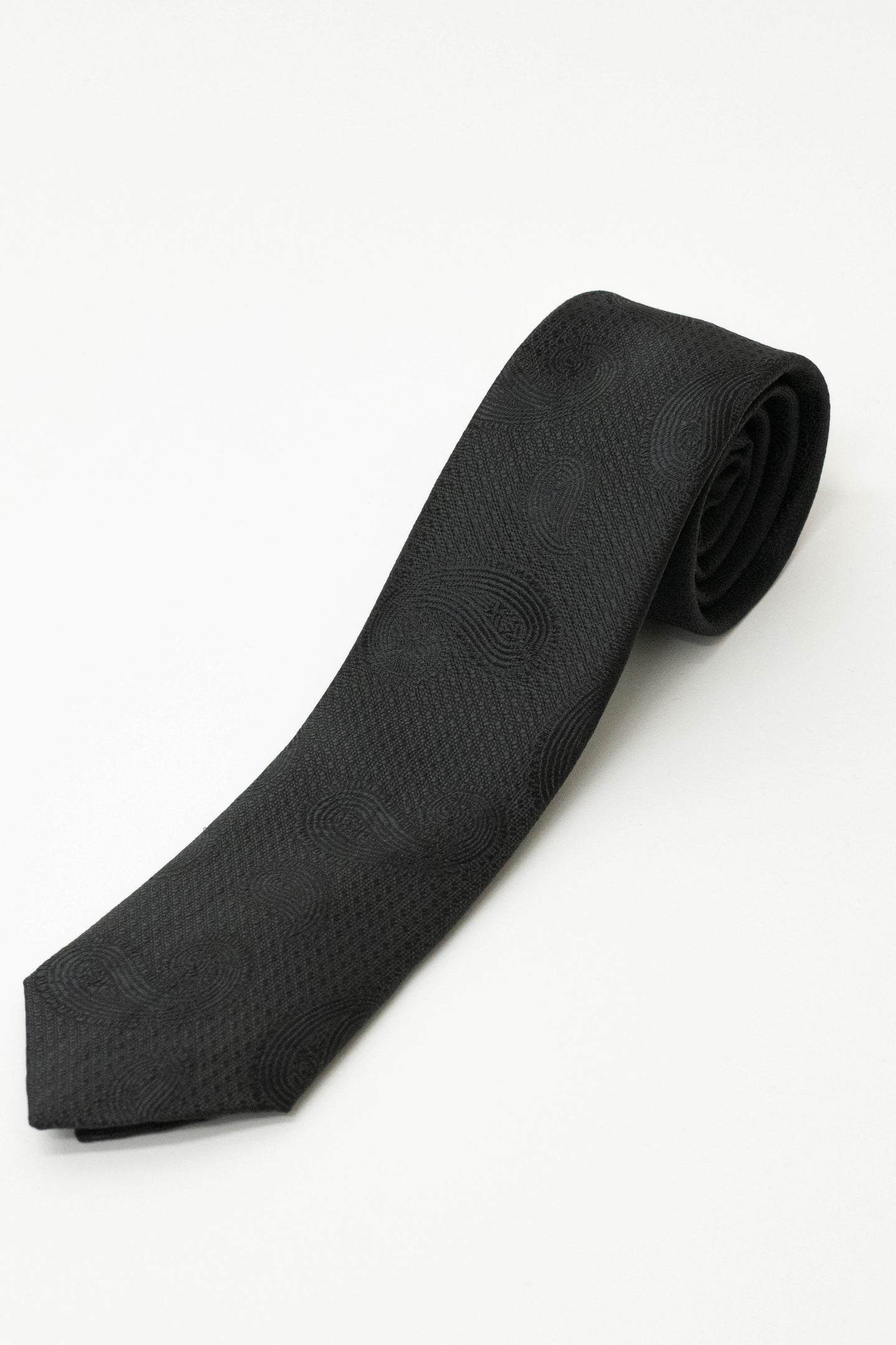 Knightsbridge Neckwear Black Paisley Tie Black