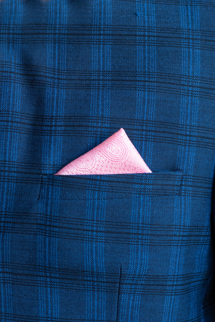 Knightsbridge Neckwear Pink Paisley Pocket Square Pink