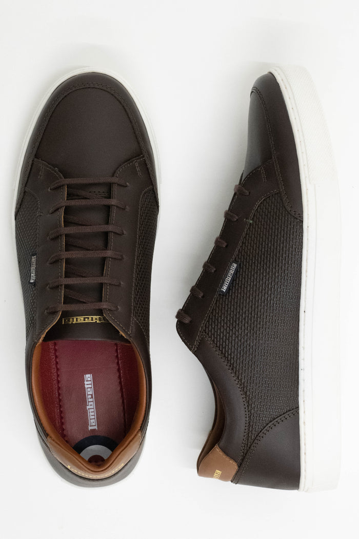 Lambretta Brown Leather Sneakers