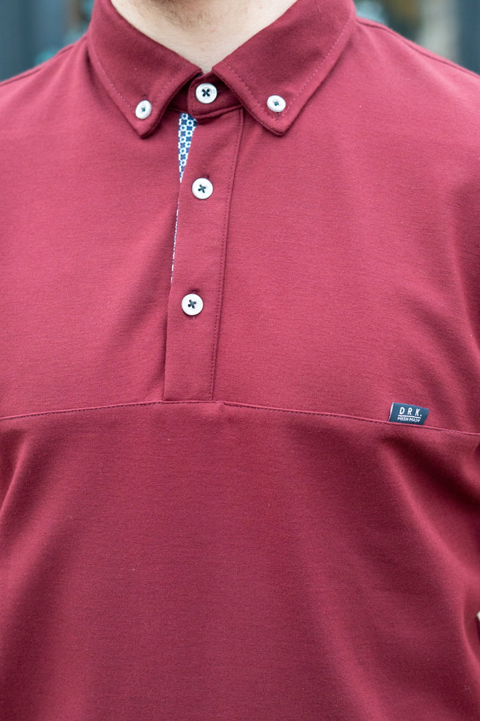 Mish Mash Burgundy Harrow DRK Polo T-Shirt