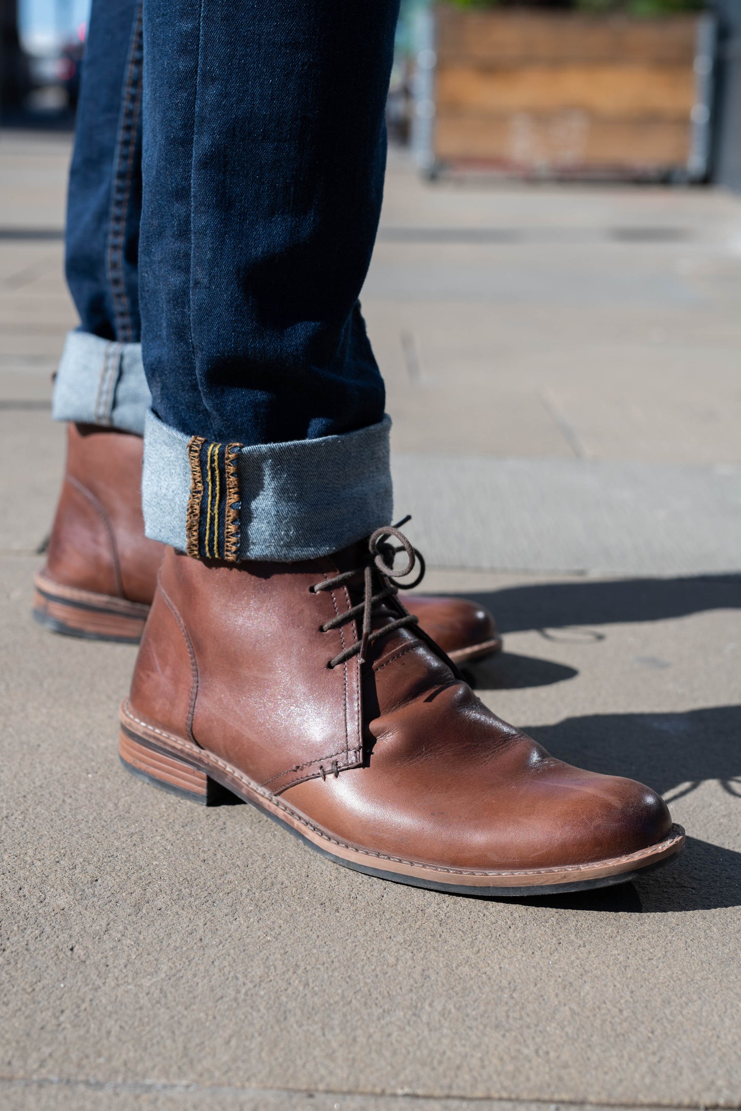 Roamers Brown Leather Desert Boots