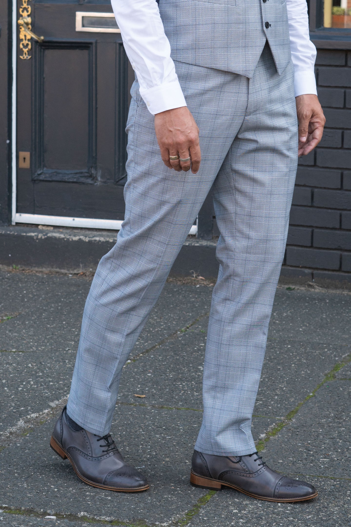 Skopes Anello Grey Check Trousers