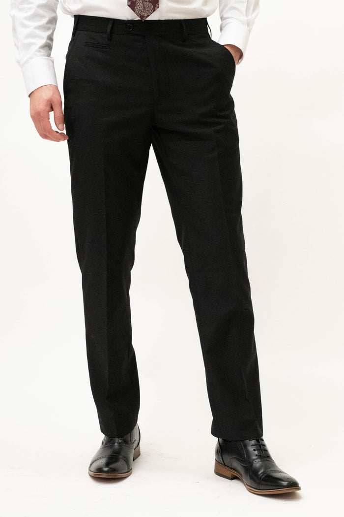 Skopes Madrid Black Tailored Fit Trousers